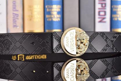 2 Colors printed letter leather belt