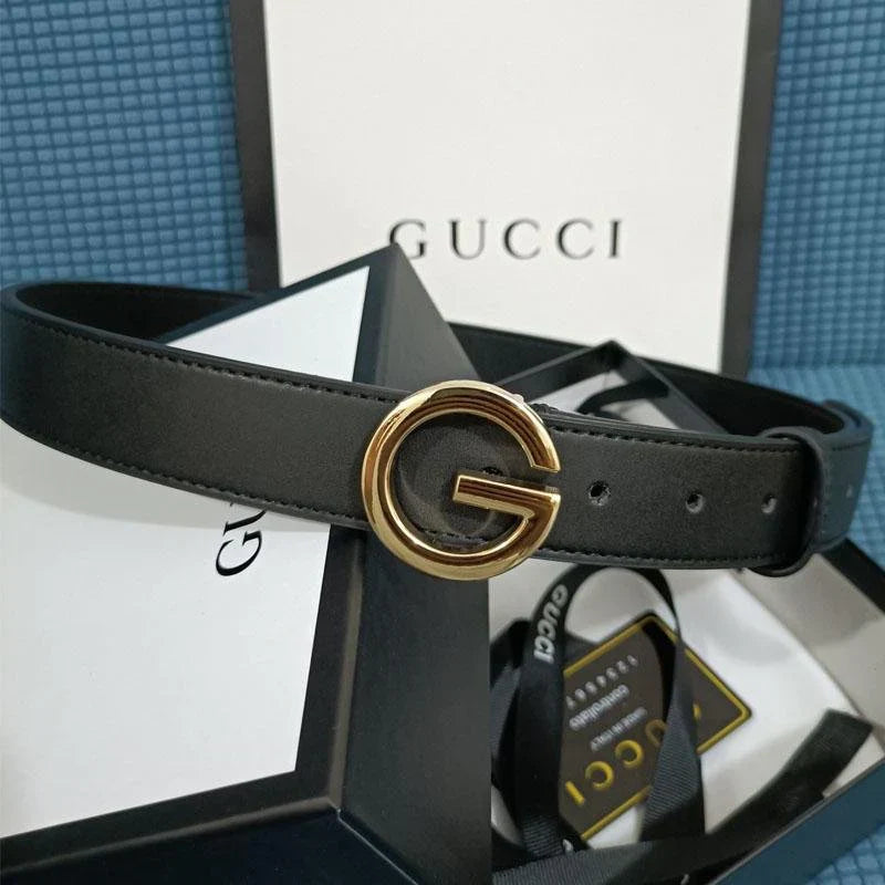 3 Colors Single G Black Leather Belt