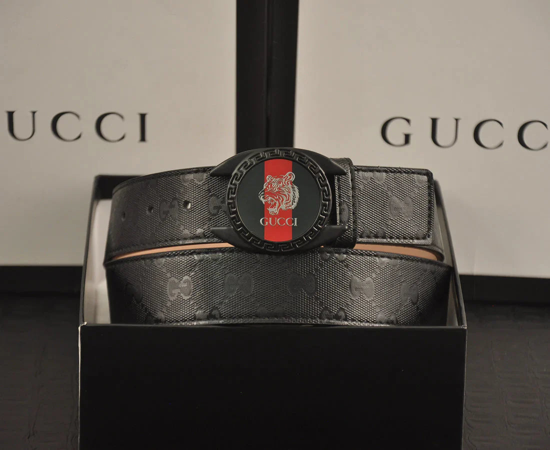 2 Colors printed letter leather belt