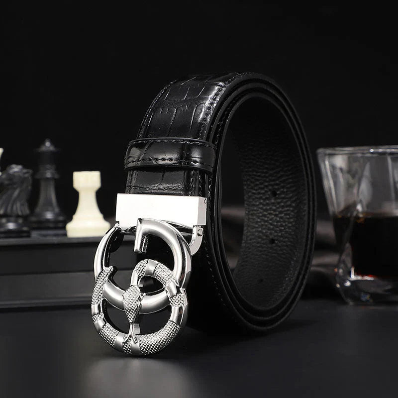 3 Colors printed letter leather belt
