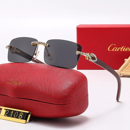 6 Colors Diamond Fashion Frameless Sunglasses 2107