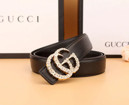 2 Styles   Double G Rhinestone Belt