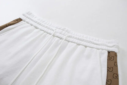 250212 Classic simple three-dimensional embroidered cotton shorts