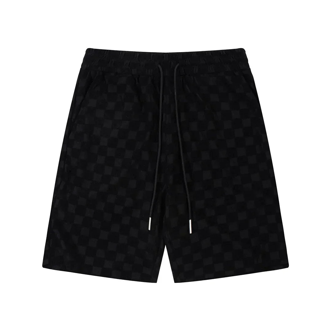 1211 New plaid jacquard towel shorts