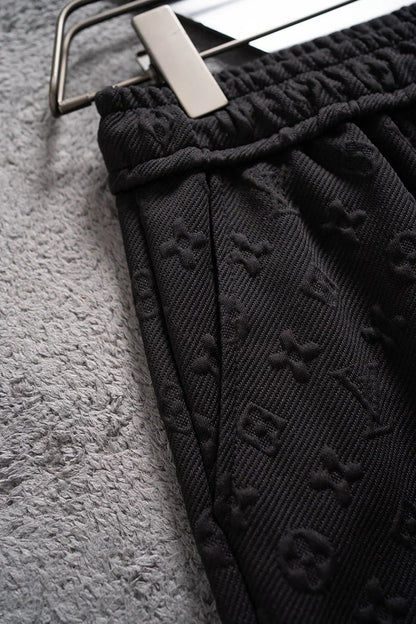 250224 New high quality jacquard knit stretch shorts