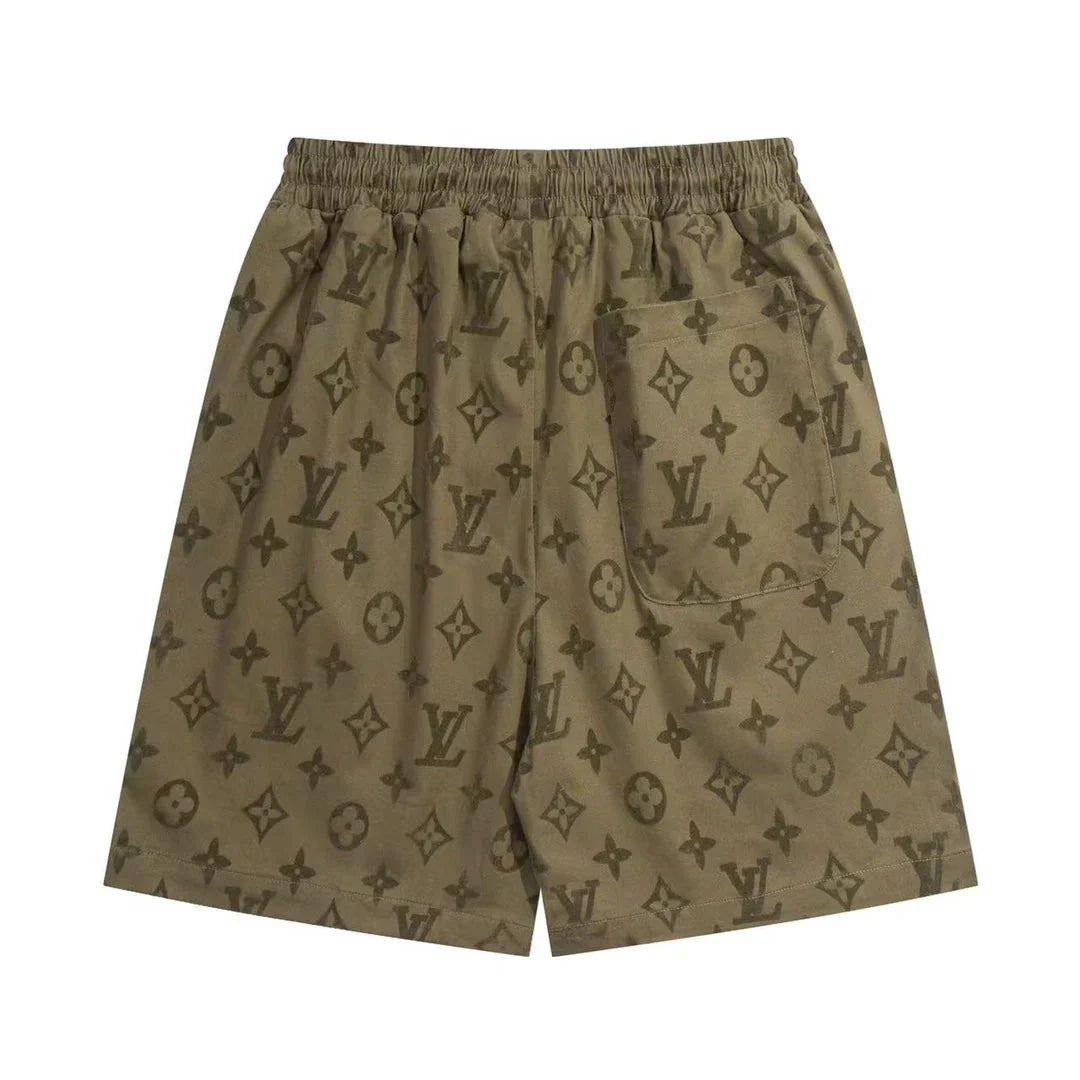 250313 New high quality flocking cotton printed shorts