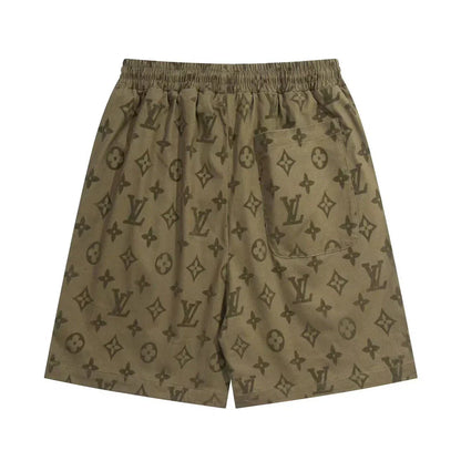 250313 New high quality flocking cotton printed shorts