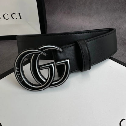 2 Colors printed letter leather belt