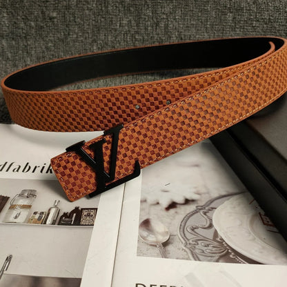 3 Colors Orange Leather Belt
