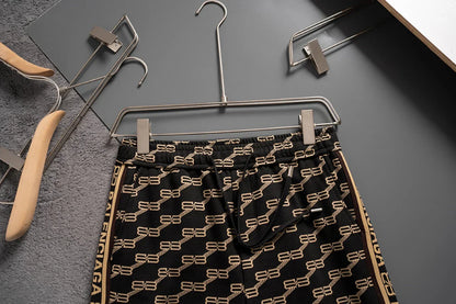 250224 New high quality jacquard knit stretch shorts