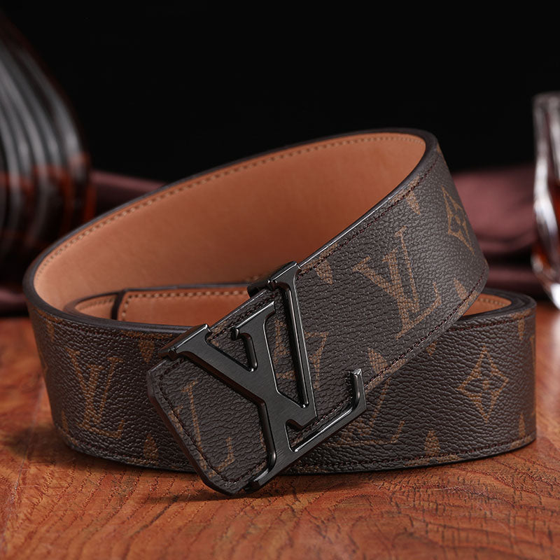 3 Colors   printed letter leather belt