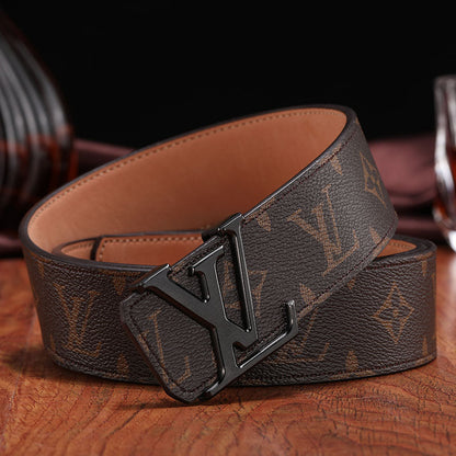 3 Colors   printed letter leather belt