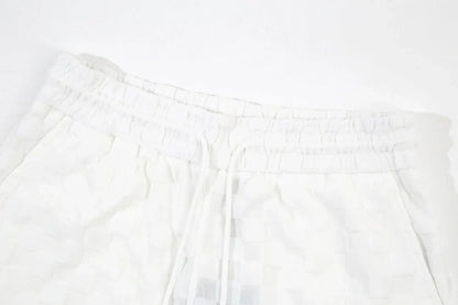 1211 New plaid jacquard towel shorts