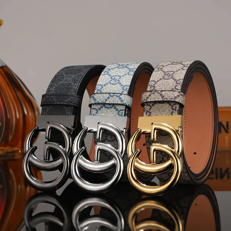 3 Colors printed letter leather belt