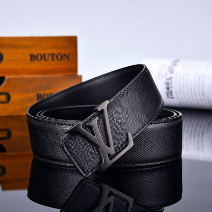 3 Colors  New Letter Black Leather Belt