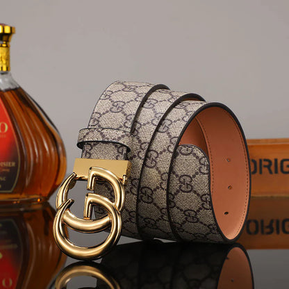 3 Colors printed letter leather belt