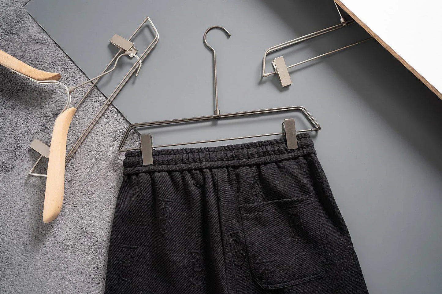 250224 New high quality jacquard knit stretch shorts