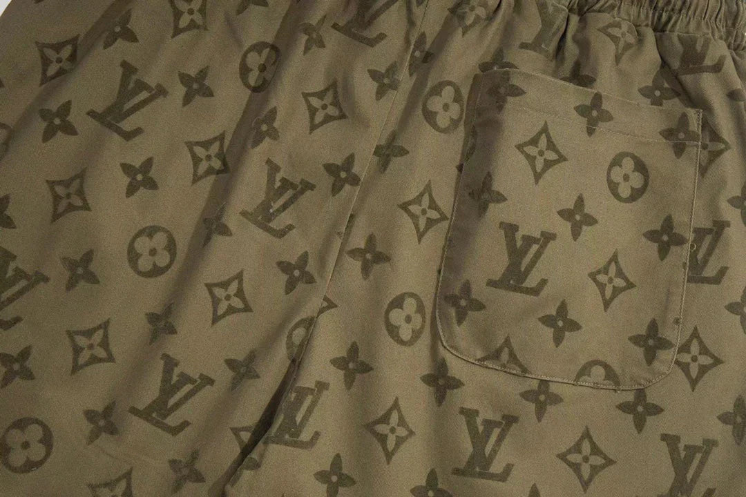 250313 New high quality flocking cotton printed shorts