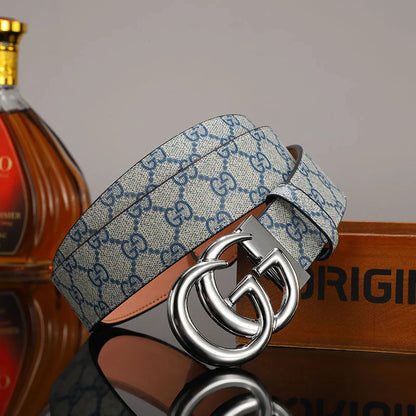 3 Colors printed letter leather belt