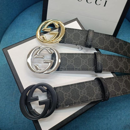 3 Colors Double G Black Leather Belt