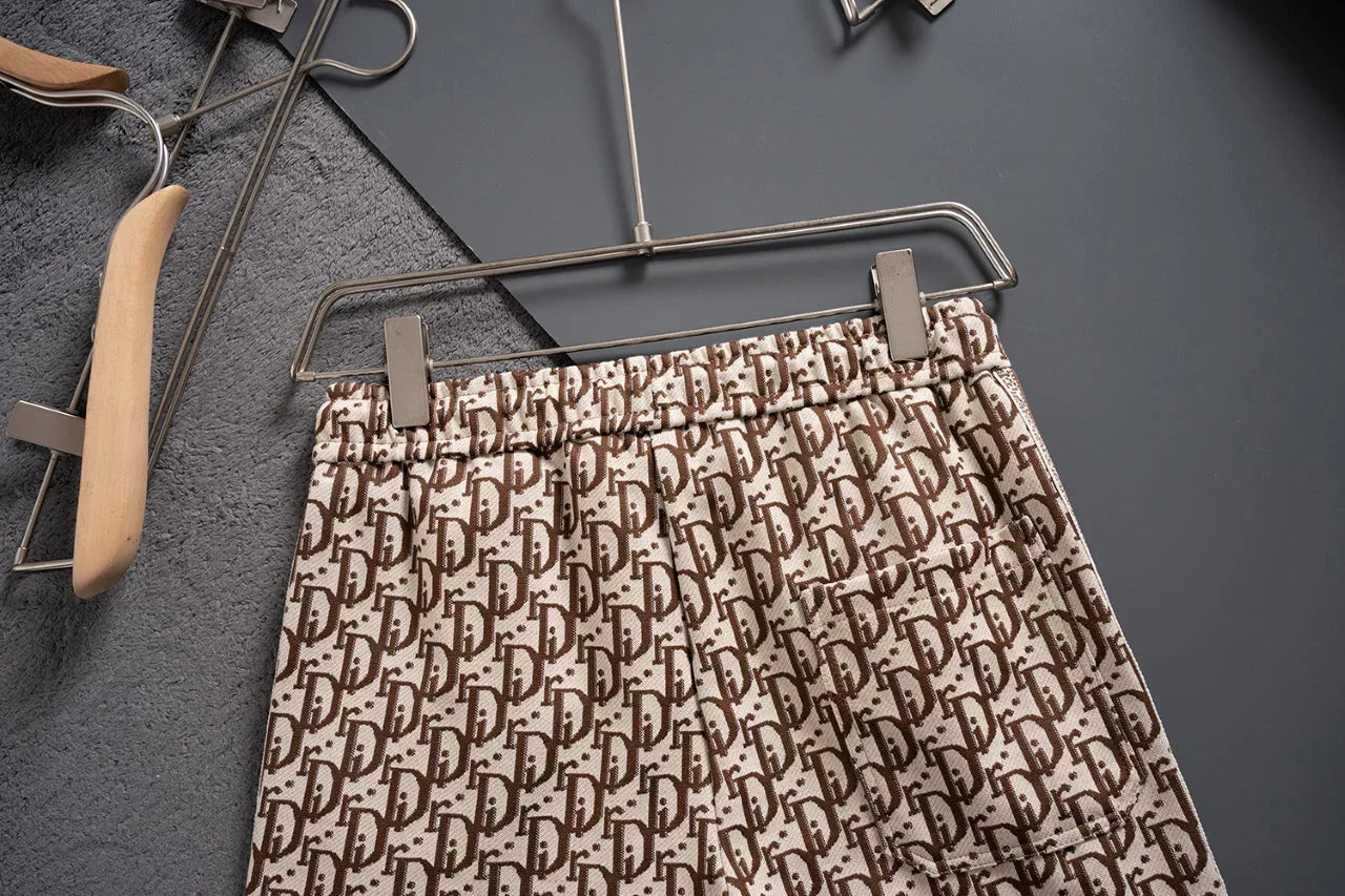 250224 New high quality jacquard knit stretch shorts