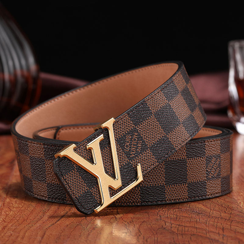 3 Colors   printed letter leather belt