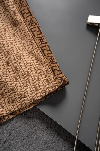 250224 New high quality jacquard knit stretch shorts