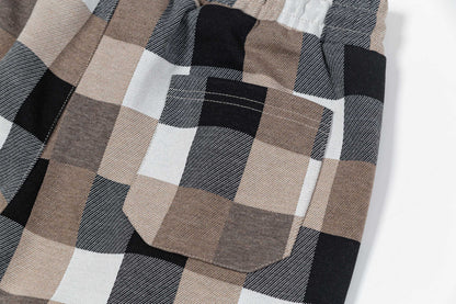 250313 New high quality chequered jacquard print shorts