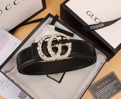 2 Styles   Double G Rhinestone Belt