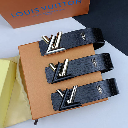 3 Colors  printed letter leather belt