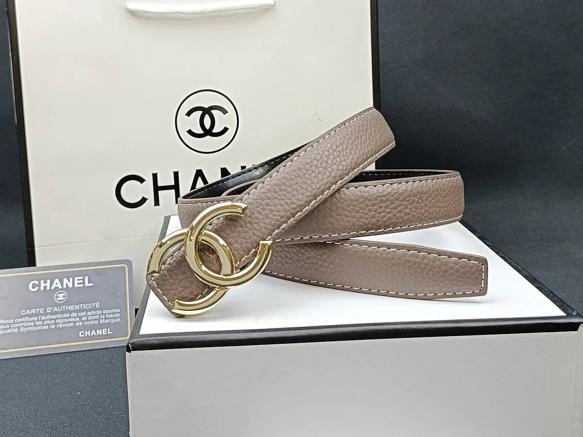 8 Colors   double C multi-color lychee leather belt