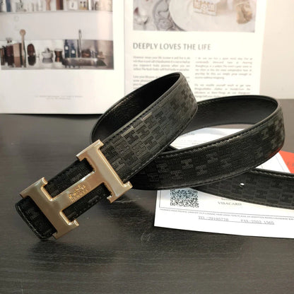 2 Colors printed leather belt