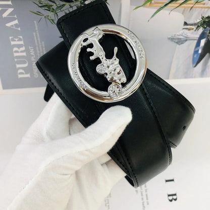 3 Colors Black Leather Belt