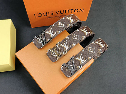 3 Colors four-leaf clover double shadow printed belt