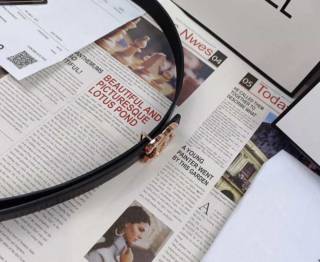 5 Colors Double C Rhinestone Belt