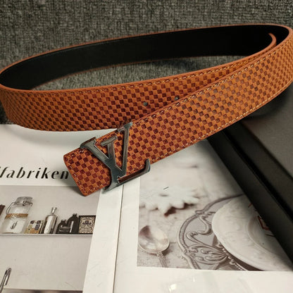 3 Colors Orange Leather Belt
