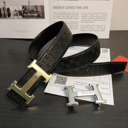 2 Colors printed leather belt