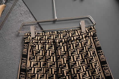 250224 New high quality jacquard knit stretch shorts