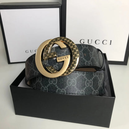 3 Colors printed letter leather belt