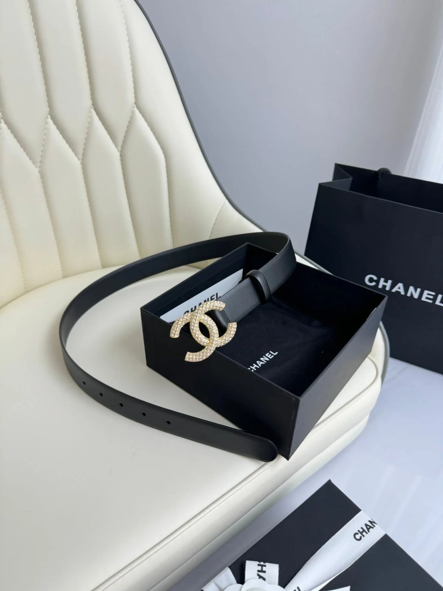 Italian leather buckle belt, width 3.0cm