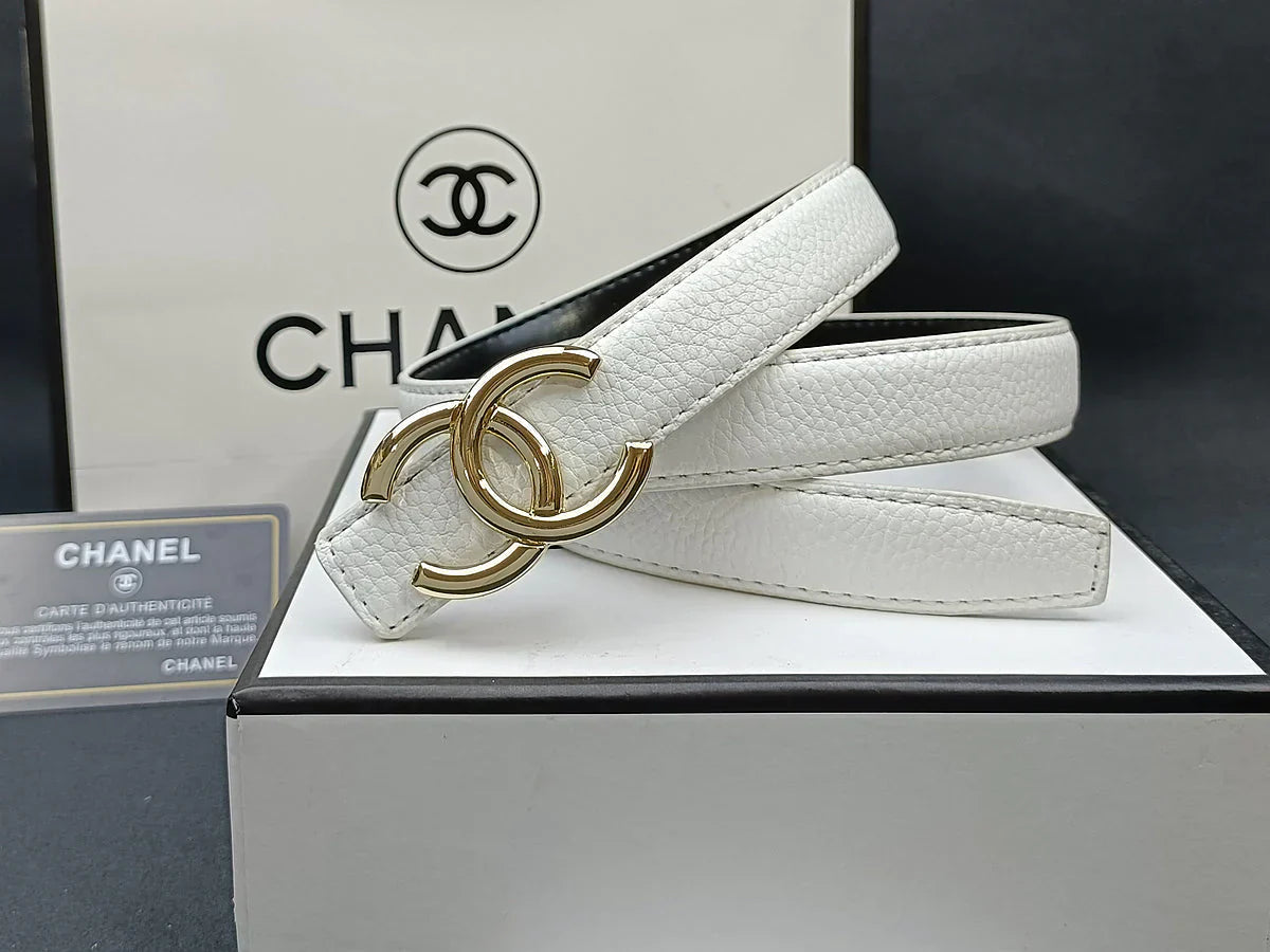 8 Colors   double C multi-color lychee leather belt