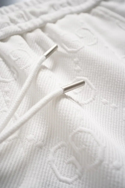 250224 New high quality jacquard knit stretch shorts