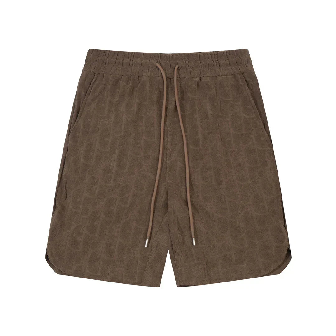 1211 New plaid jacquard towel shorts