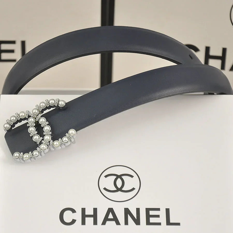 6 color   double C pearl rhinestone belt