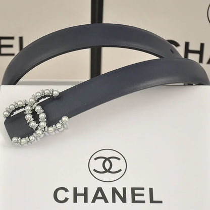 6 color   double C pearl rhinestone belt