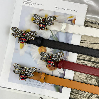4 Colors  bee lychee pattern double-sided belt
