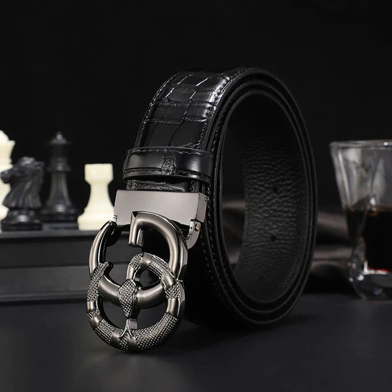 3 Colors printed letter leather belt