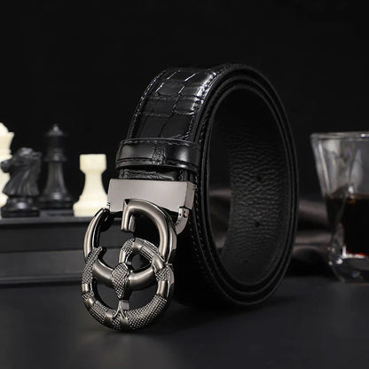 3 Colors printed letter leather belt