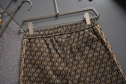 250224 New high quality jacquard knit stretch shorts