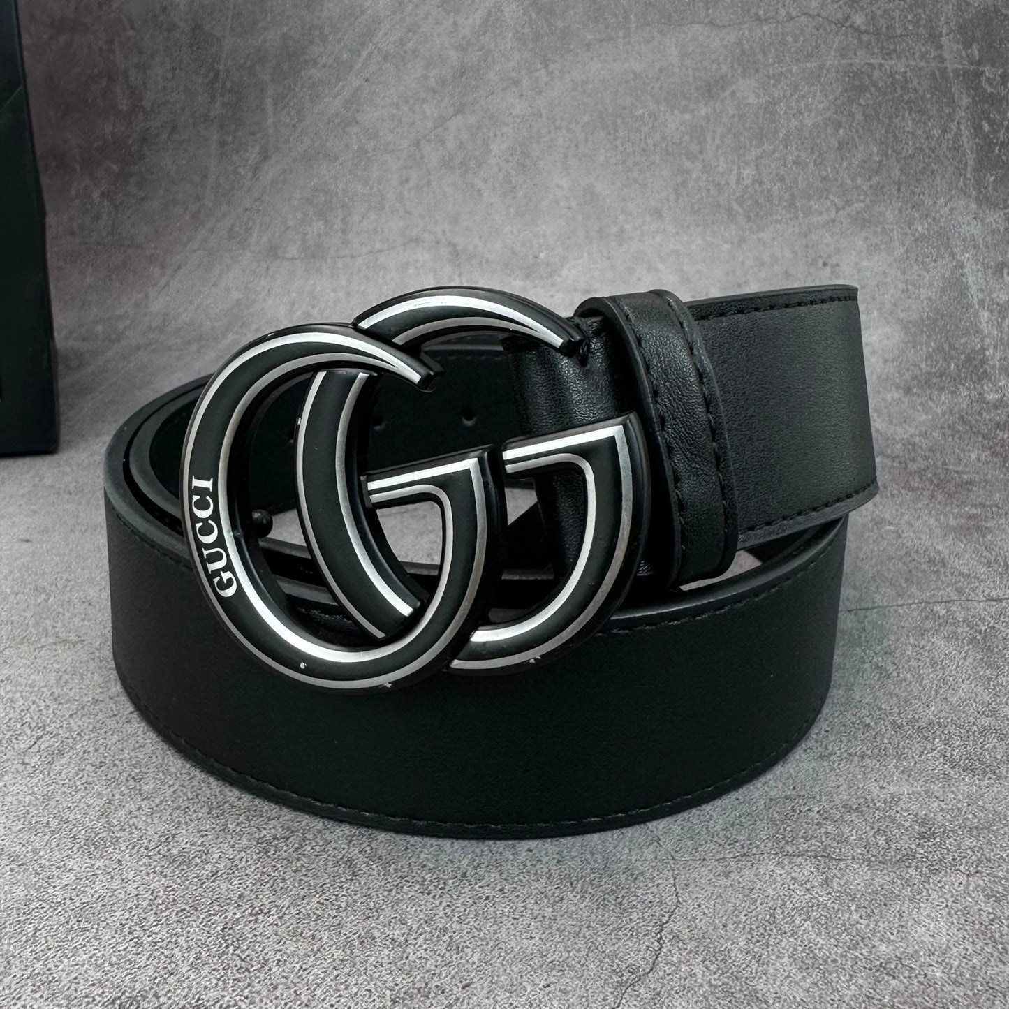 2 Colors printed letter leather belt